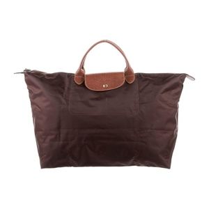 Longchamp Le Pliage Large Nylon Travel Bag Brown